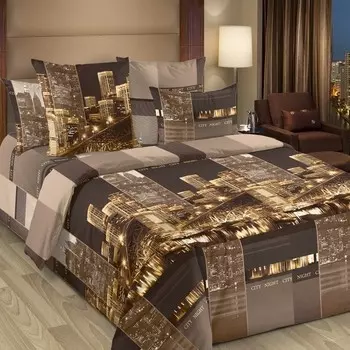 Простыня из бязи евро Сити (коричневая) эконом зк