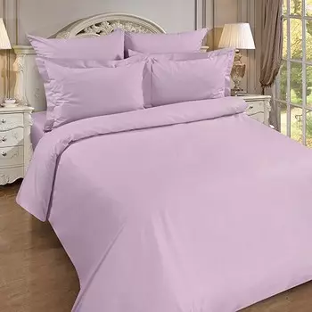 Простыня из поплина 1,5-спальная Цвет Эмоций (лаванда) от