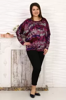 Блуза трикотажная Джаннет (бордовая)