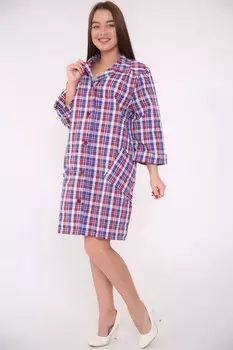 Рубашка-халат Астра (синяя)