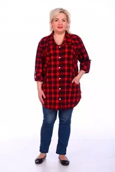 Рубашка трикотажная Кристи (клетка) рр