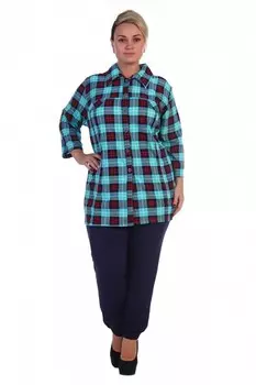 Рубашка трикотажная Мэри (голубая)