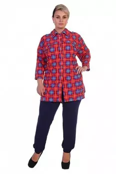 Рубашка трикотажная Мэри (красная)