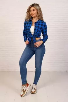 Рубашка трикотажная Мерилин (синяя)