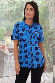 Рубашка трикотажная Присцилла (синяя)