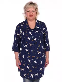 Рубашка трикотажная Шанель (журавли)