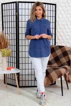 Рубашка трикотажная Василина (горох) рр