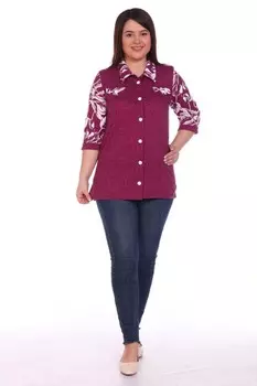 Рубашка трикотажная Жозефина (бордовая)
