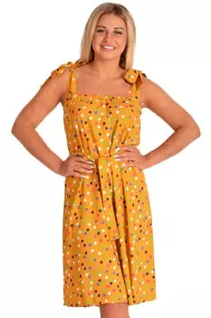 Сарафан штапельный Дилвен (горчичный) рр