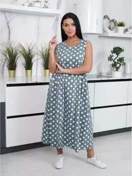 Сарафан трикотажный Альмира (зеленый) рр