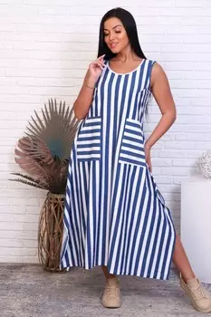 Сарафан трикотажный Анабел (темно-синий)