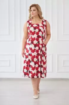 Сарафан трикотажный Анисья (красный) рр