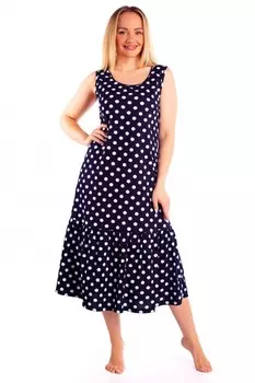 Сарафан трикотажный Анна (синий) рр