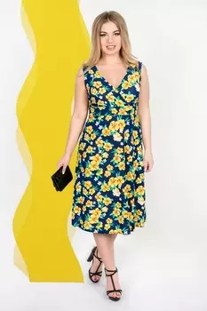 Сарафан трикотажный Беренис (желтые цветы) рр