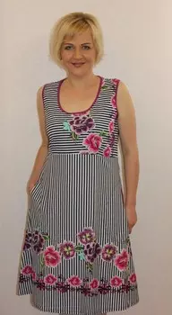 Сарафан трикотажный Джудит (полоса) рр