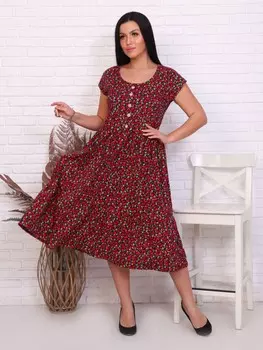 Сарафан трикотажный Джульетта (красно-зеленый)