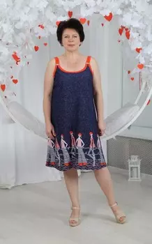 Сарафан трикотажный Элизабет (синий) рр