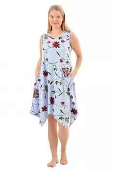 Сарафан трикотажный Элоиза (голубой) рр