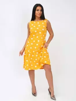 Сарафан трикотажный Кирсти (желто-оранжевый) от