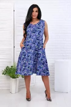 Сарафан трикотажный Малинда (синий)