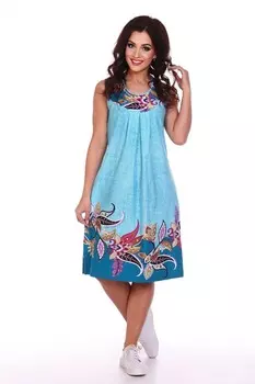 Сарафан трикотажный Микаэла (бирюзовый) рр