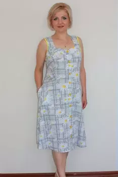 Сарафан трикотажный Настя (ромашки) рр