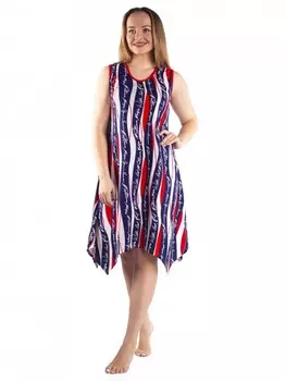 Сарафан трикотажный Омбре (красная полоса)