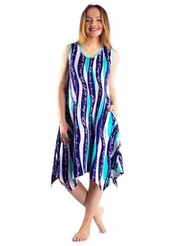 Сарафан трикотажный Омбре (ментоловая полоса)