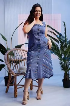 Сарафан трикотажный Рилли (джинс)