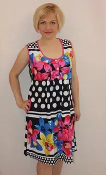 Сарафан трикотажный Роуз (горошек) рр