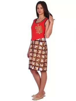 Сарафан трикотажный Синти (красный)