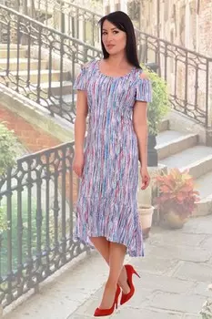 Сарафан трикотажный Снежана (синий) рр