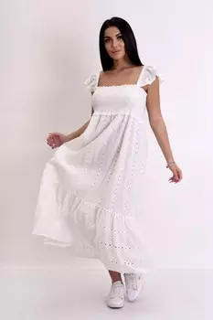 Сарафан трикотажный Солярия (белый)