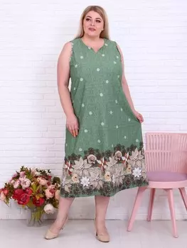 Сарафан трикотажный Зеленое поле от