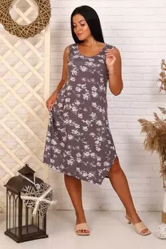 Сарафан вискозный Гресси (коричневый)