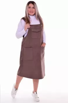 Сарафан замшевый Манижа (кофейный)