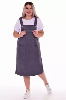 Сарафан замшевый Манижа (серый)