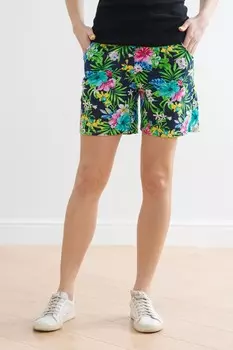 Шорты трикотажные Доминика (цветы)