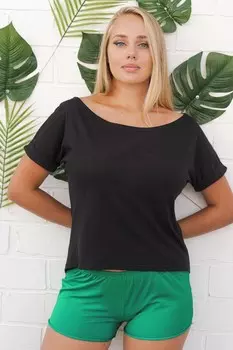 Шорты трикотажные Венди (изумрудные)