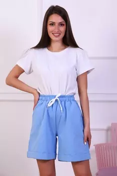 Шорты трикотажные Жаклина (голубые)
