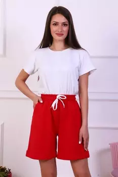 Шорты трикотажные Жаклина (красные)