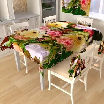 Скатерть 145x145 Букет