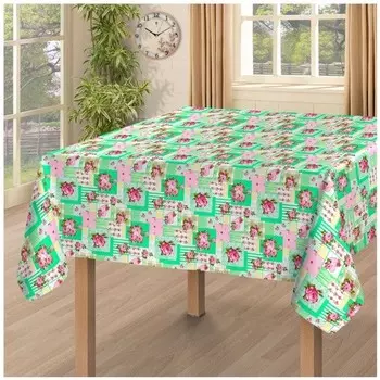 Скатерть 145x145 Пэчворк (зелёная)