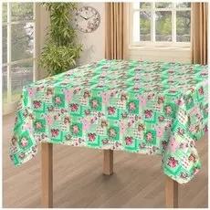 Скатерть 145x180 Пэчворк (зеленая)
