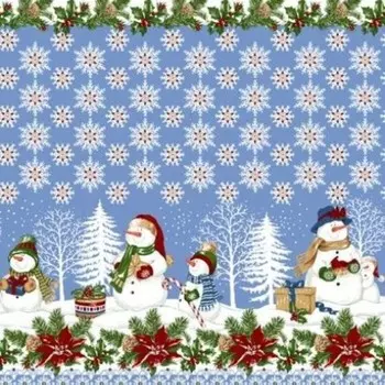 Скатерть 150x150 Снеговики зк