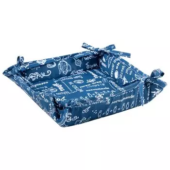 Текстильная ваза 18x18 Правила кухни (индиго)