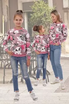 Толстовка детская Букет (розовая)