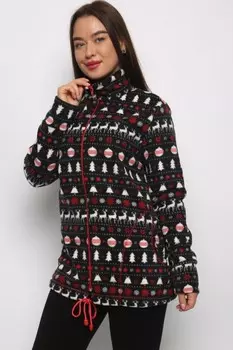 Толстовка флисовая Лара (черная)