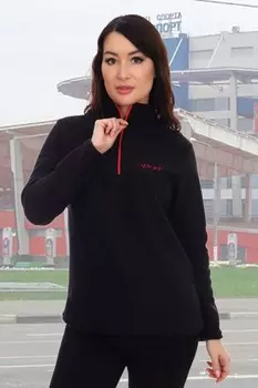 Толстовка флисовая Велнес (черная)