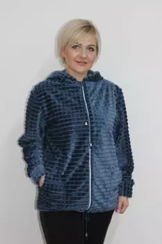 Толстовка из велсофта Божена (индиго)